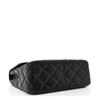 Chanel Caviar Quilted XL Single Flap Black 4 of 12