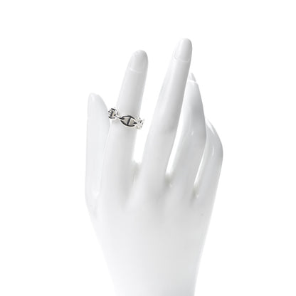 Hermes Sterling Silver PM Chaine d'Ancre Enchainee Band Ring 51 5.75 2 of 6