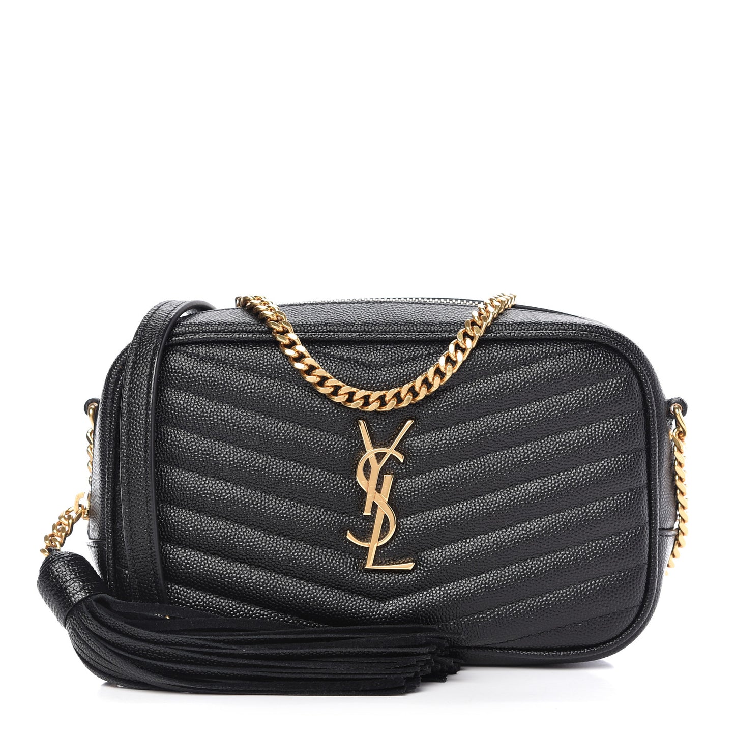 Grain De Poudre Matelasse Monogram Mini Lou Camera Bag Black