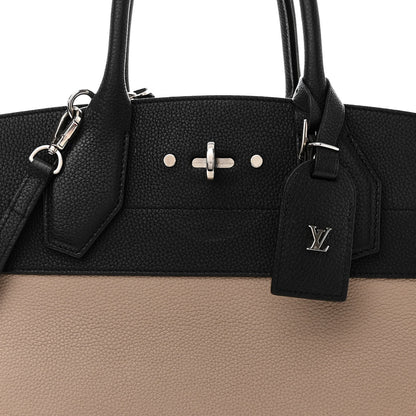 Louis Vuitton Taurillon City Steamer MM Black Beige 10 of 13
