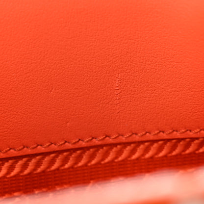 Prada Jacquard Saffiano Triangolo Symbole Embroidered Micro Tote Orange White 12 of 12