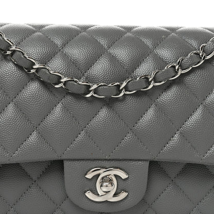 Chanel Caviar Quilted Medium Double Flap Grey 8 of 11
