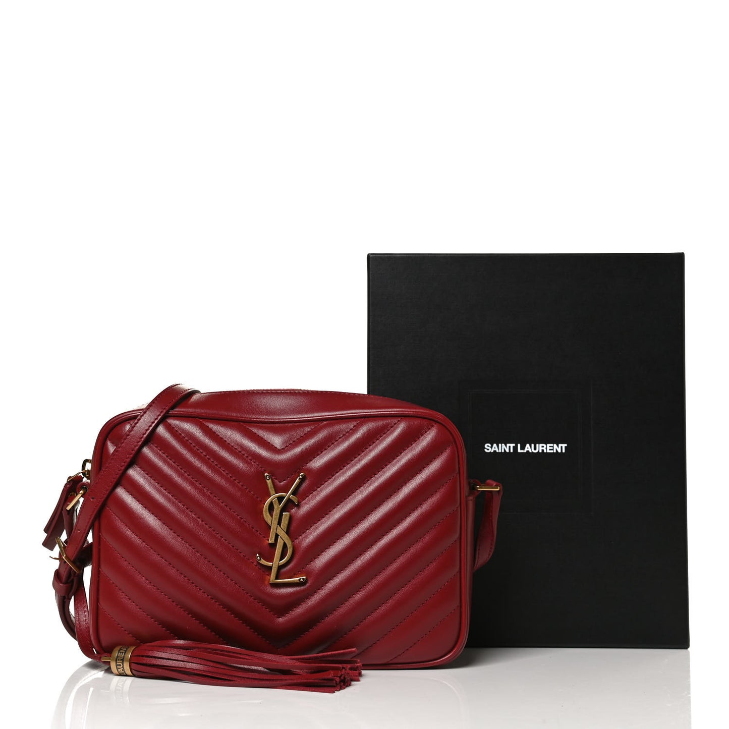 Calfskin Matelasse Monogram Lou Camera Bag Red