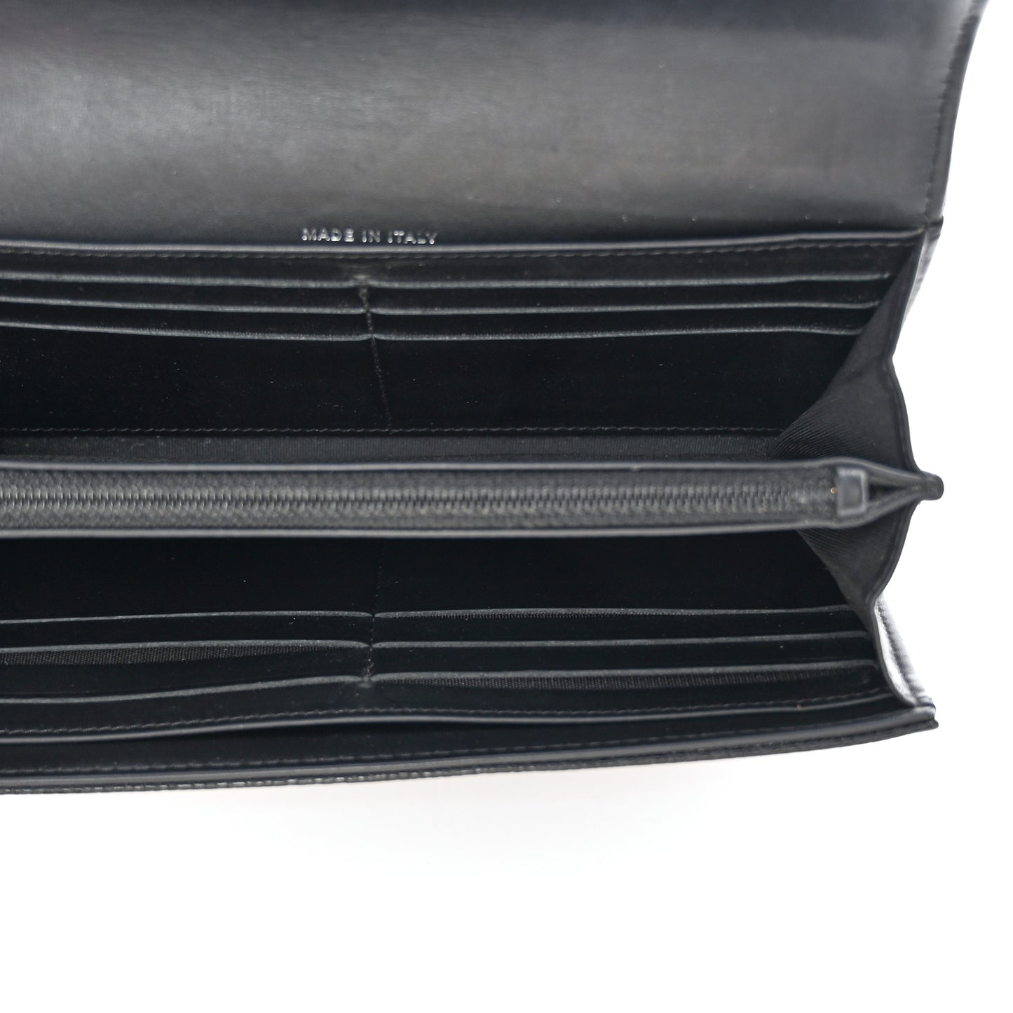 Caviar Timeless CC Large Gusset Flap Wallet Black