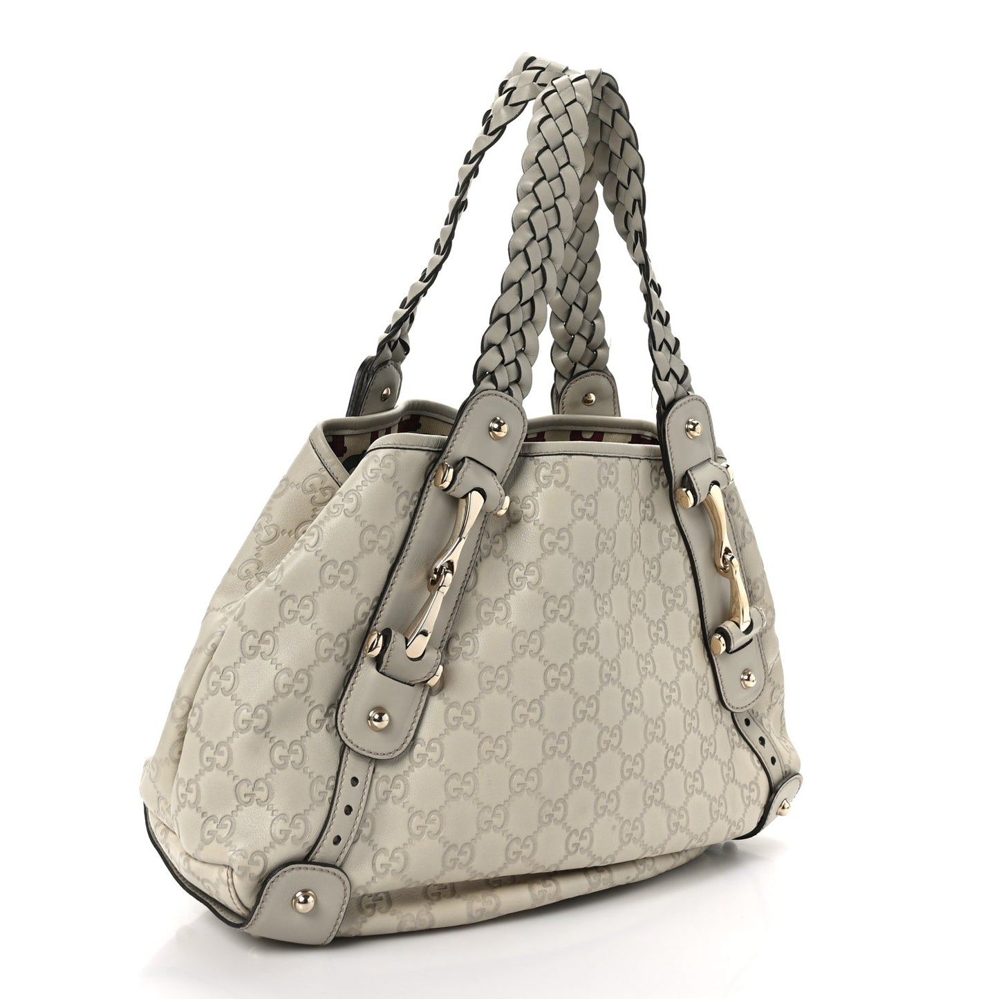 Guccissima Small Pelham Shoulder Bag Off White