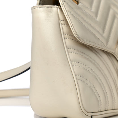 Gucci Calfskin Matelasse Small GG Marmont Shoulder Bag White 14 of 19
