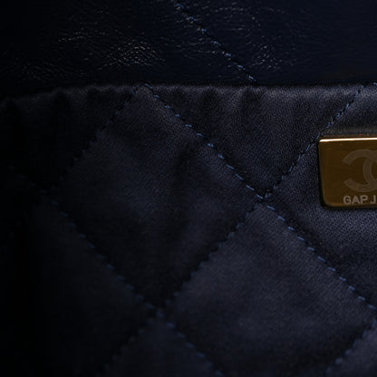 Chanel Shiny Calfskin Quilted Small Chanel 22 Navy 8 of 11