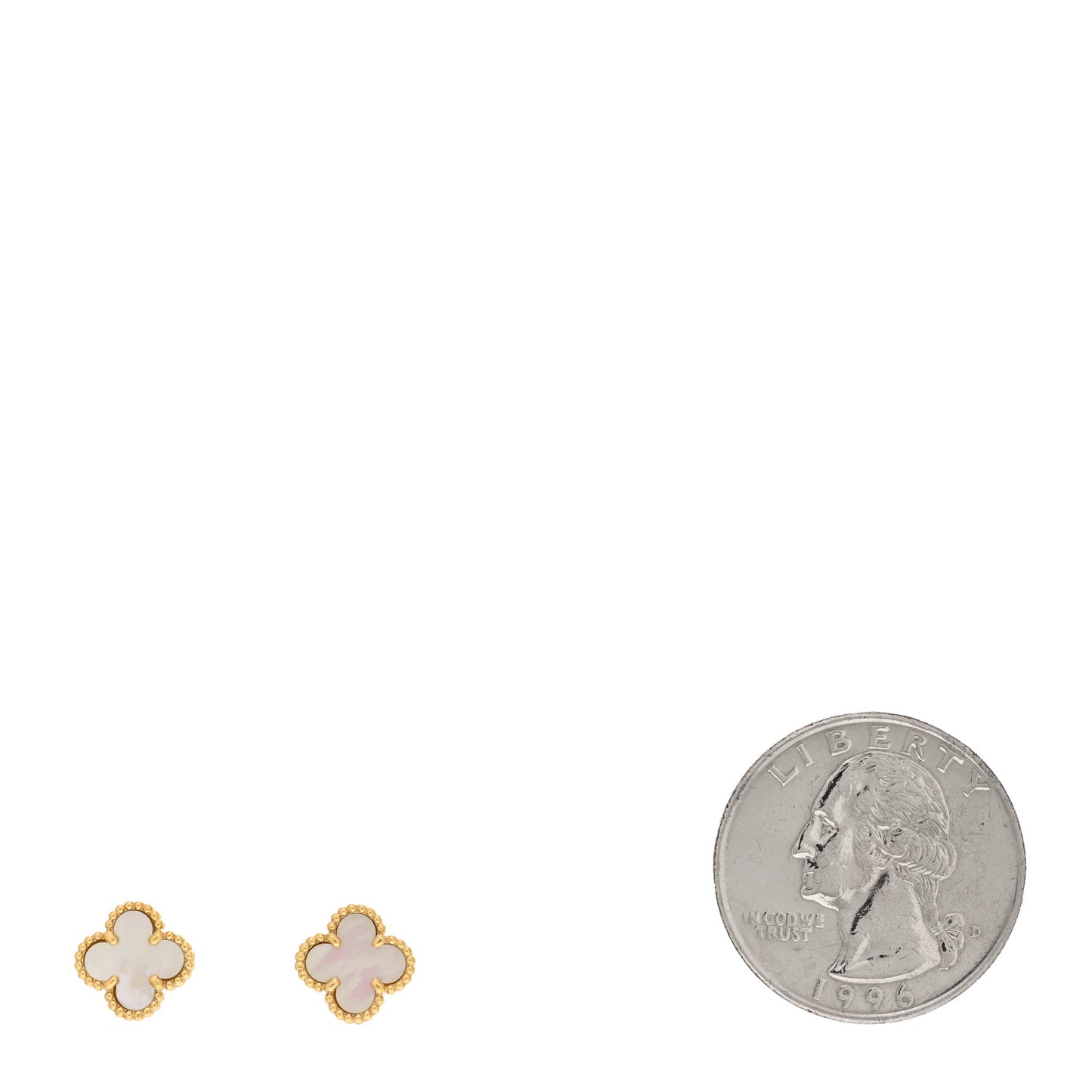 18K Yellow Gold Mother of Pearl Sweet Alhambra Earrings