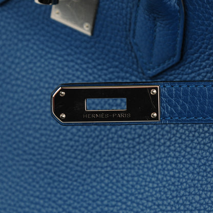 Hermes Taurillon Clemence Birkin 35 Bleu Thalassa 22 of 22