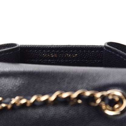 Chanel Caviar Quilted Classic Phone Holder Navy 9 of 11