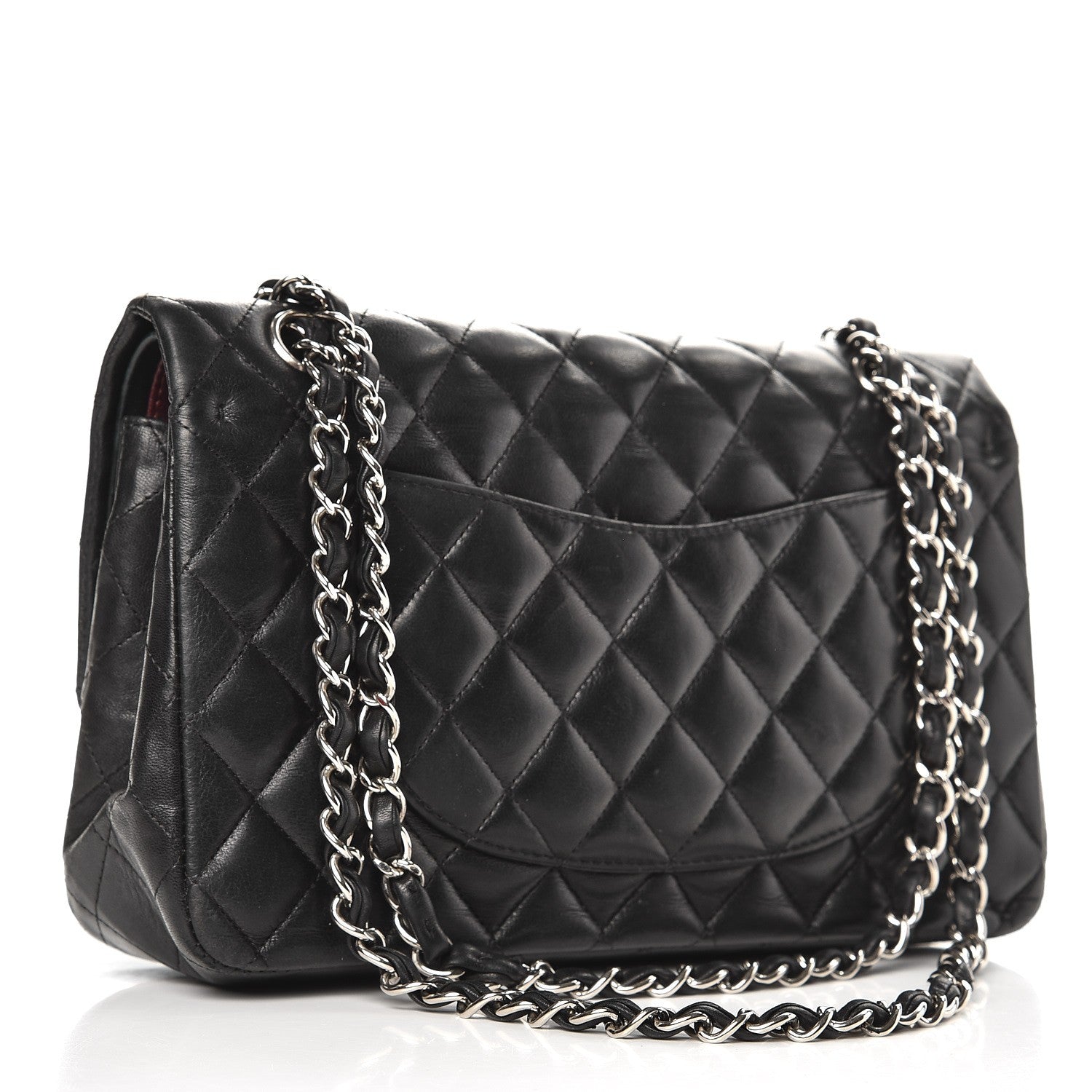 Chanel Lambskin Quilted Medium Double Flap Black 4 of 15