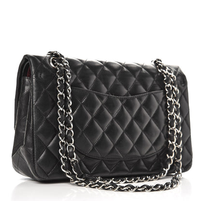 Chanel Lambskin Quilted Medium Double Flap Black 4 of 15