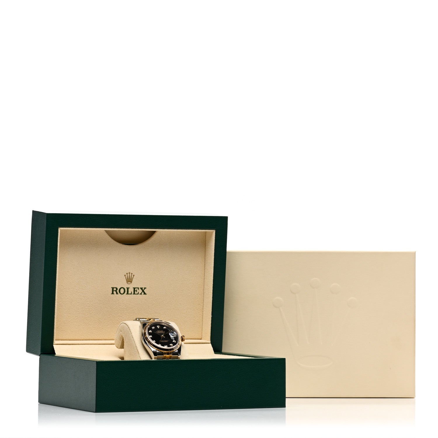 Rolex Stainless Steel 18K Yellow Gold Diamond 36mm Oyster Perpetual Datejust Watch Black 116233 5 of 5