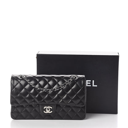Chanel Lambskin Quilted Medium Double Flap Black 10 of 10