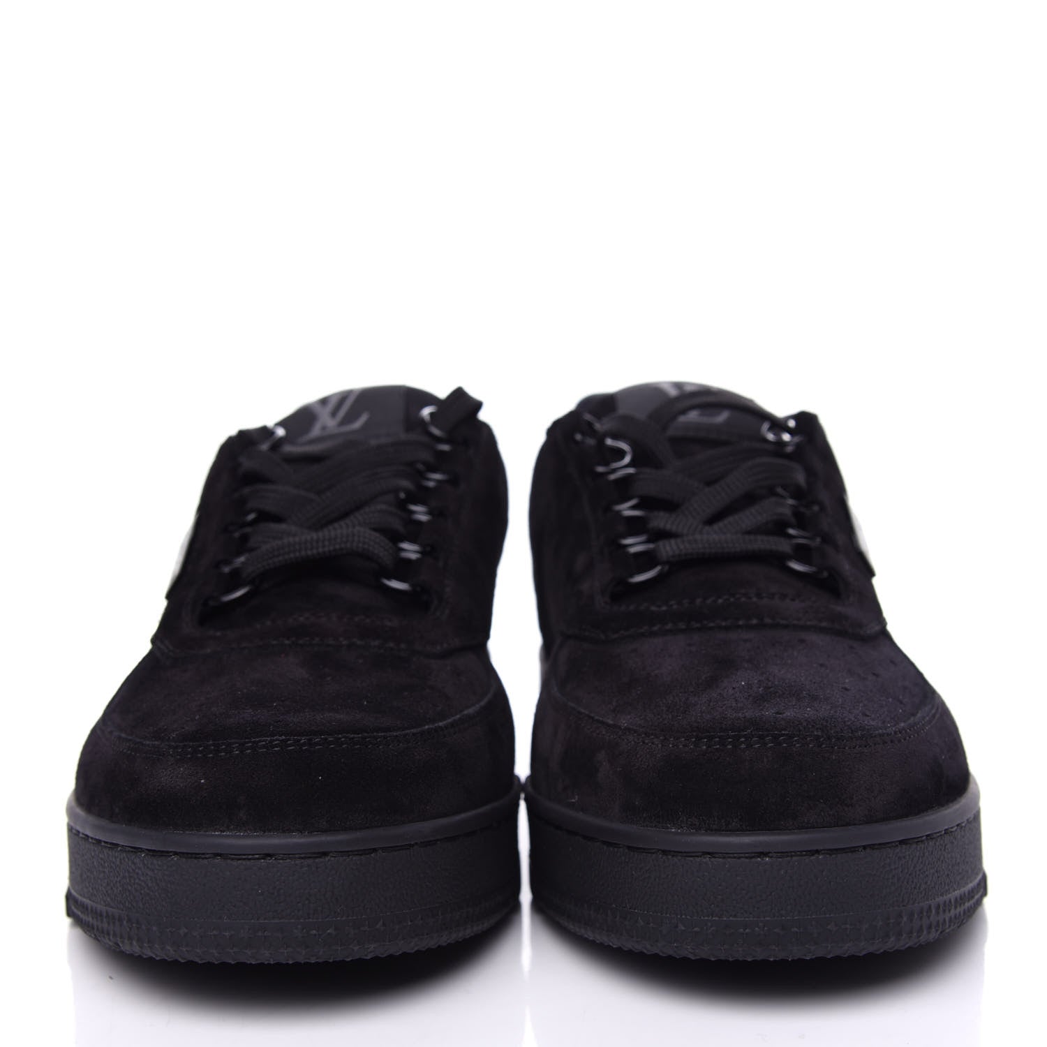 Louis Vuitton Suede Uniform Sneakers 7.5 Black 2 of 10