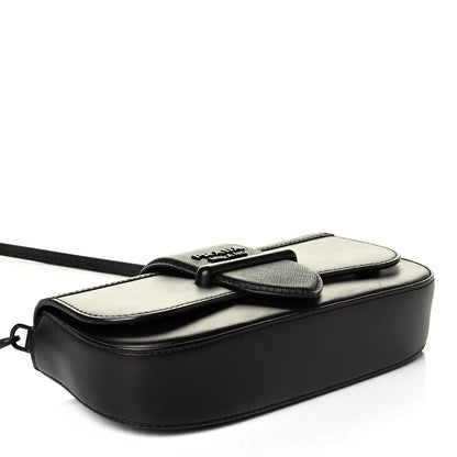 Prada City Calfskin Saffiano Mini Sidonie Shoulder Bag Black 3 of 7