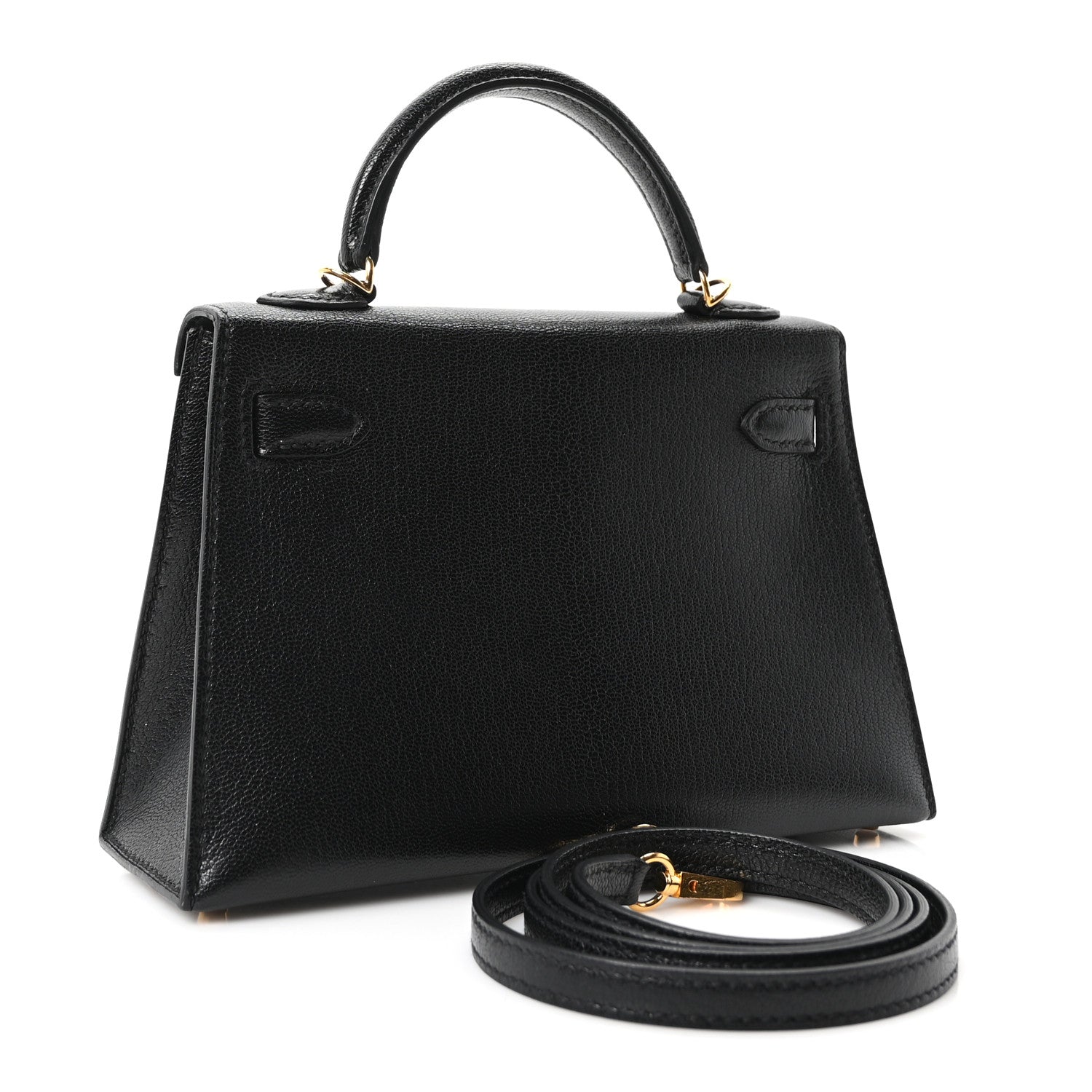 Hermes Chevre Chamkila Mini Kelly Sellier 20 Black 3 of 11