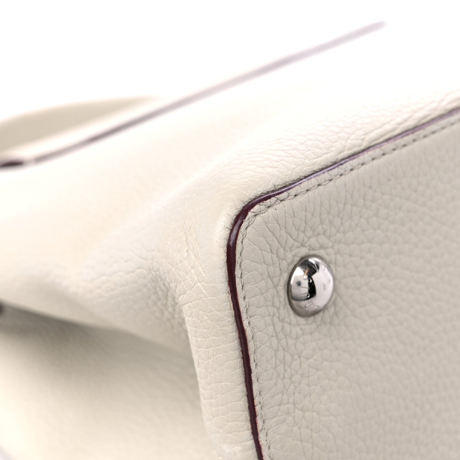 Louis Vuitton Taurillon Capucines MM Blanc Casse 9 of 16