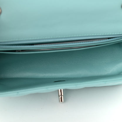 Chanel Lambskin Quilted Mini Rectangular Flap Light Blue 5 of 9