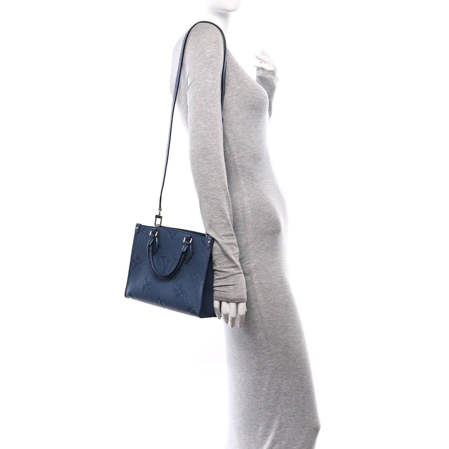Louis Vuitton Metallic Empreinte Monogram Giant Onthego PM Navy Nacre 2 of 10