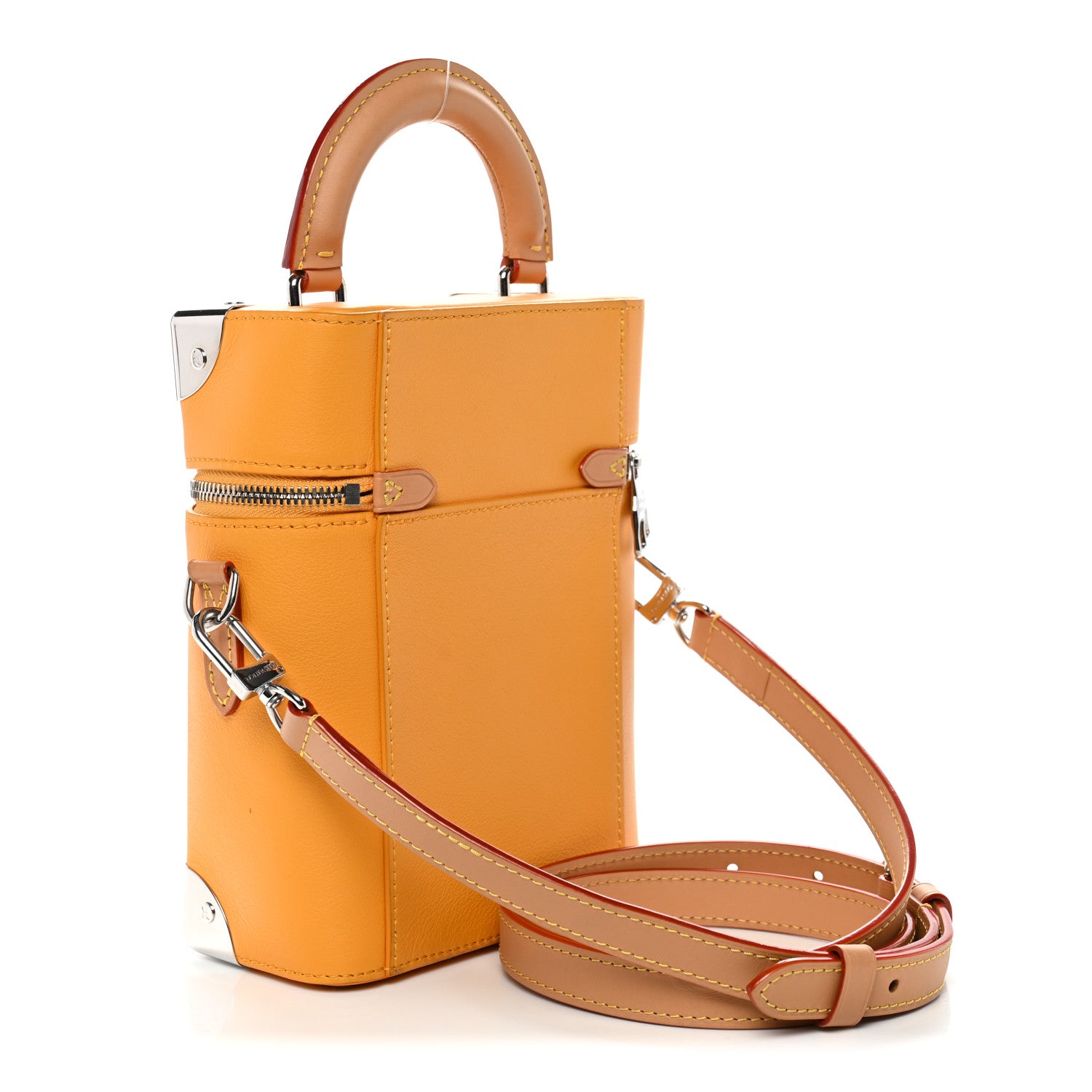 Louis Vuitton Calfskin N°7 Vertical Box Trunk Yellow 3 of 9