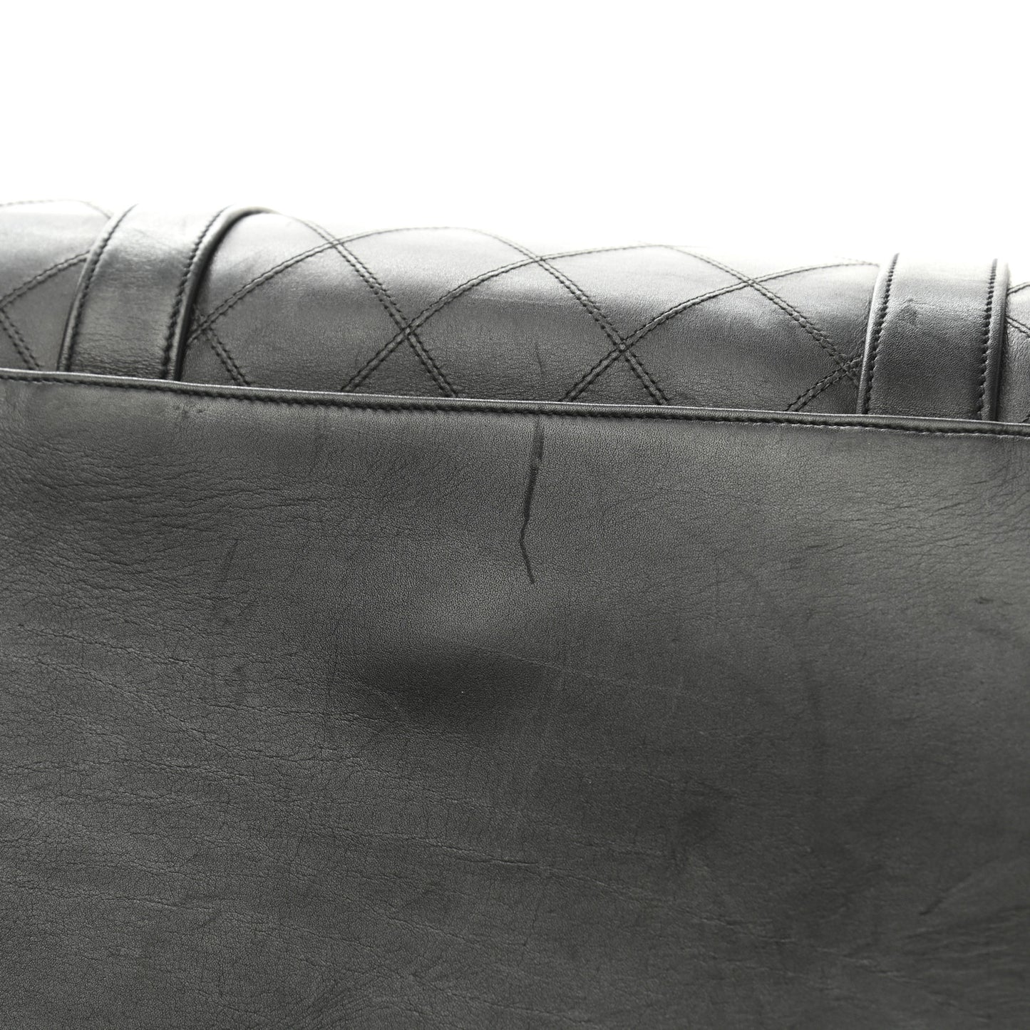 Calfskin Stitched CC Boston Black