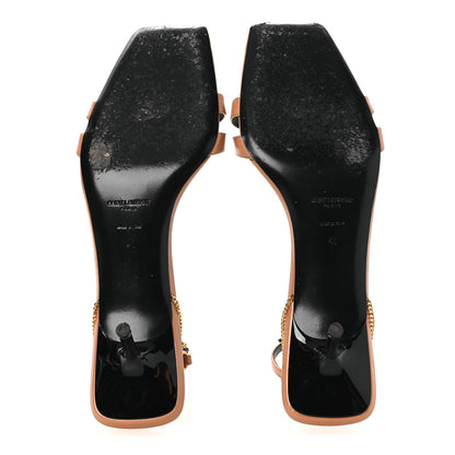 Saint Laurent Calfskin Ankle Strap Melody Sandals 41 Bisque 7 of 15