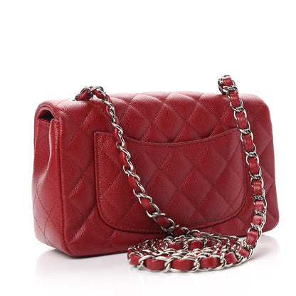 Chanel Caviar Quilted Mini Rectangular Flap Red 3 of 11