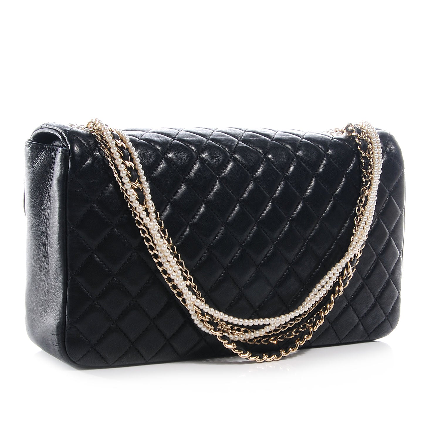 Chanel Lambskin Medium Westminster Pearl Flap Black 3 of 8