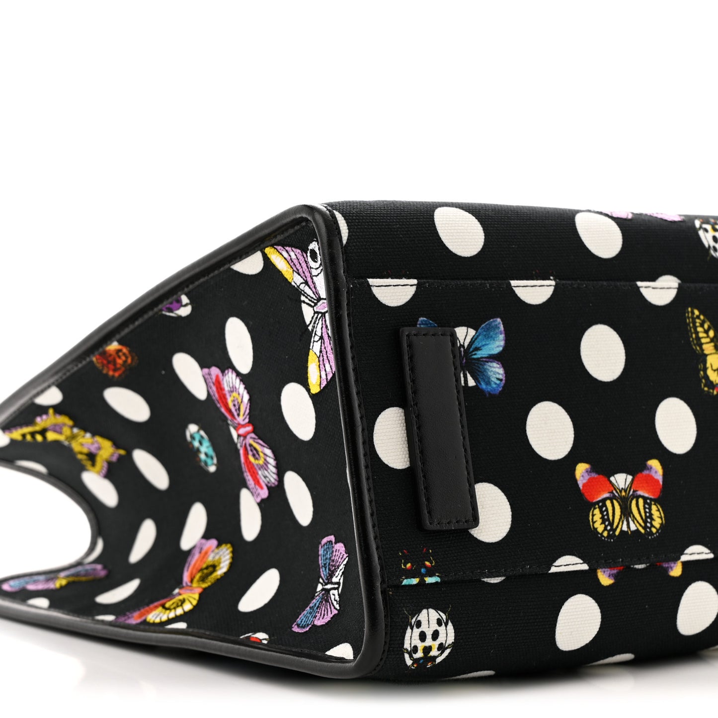 X Dua Lipa Canvas Calfskin Butterfly La Medusa Large Tote Black Multicolor