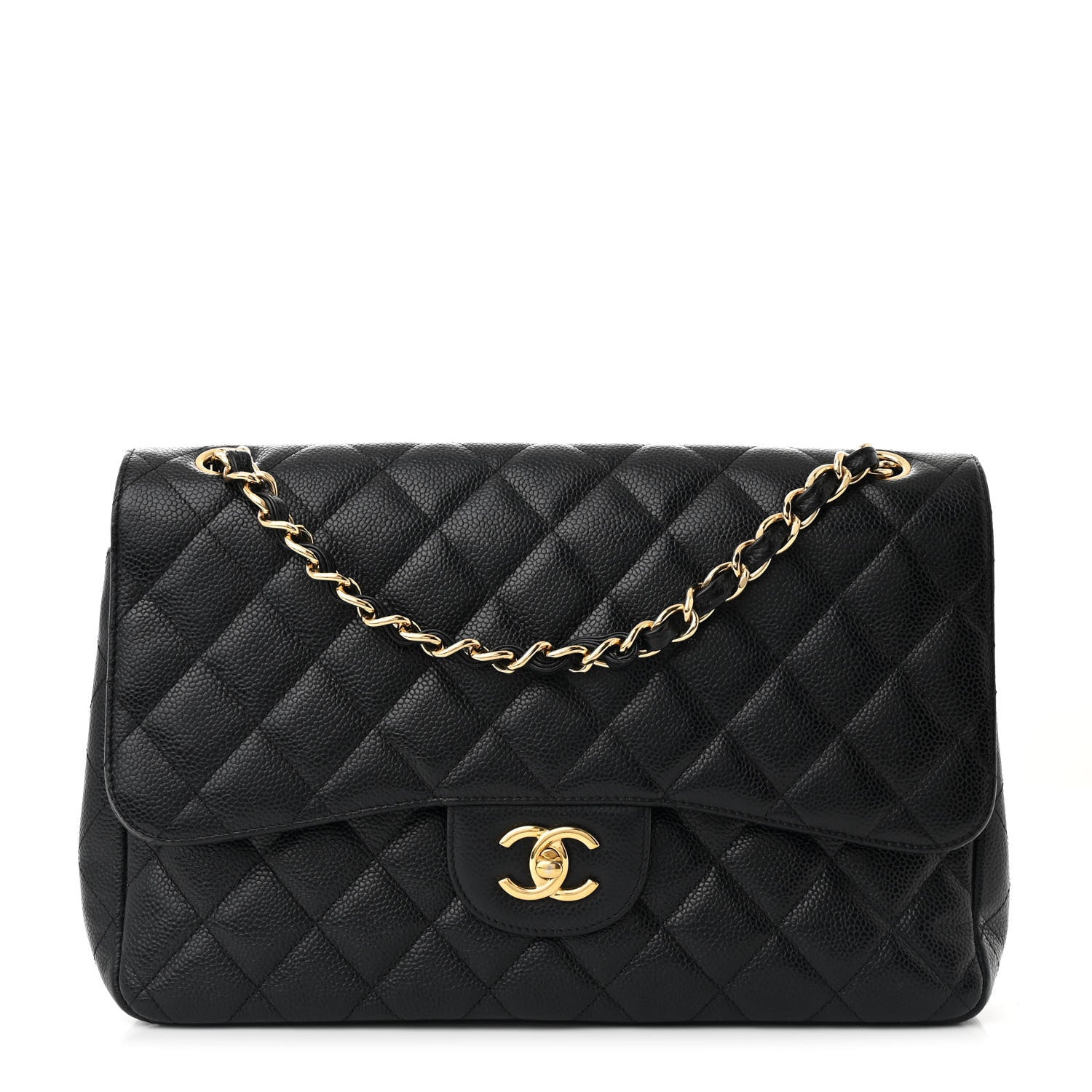 Chanel Caviar Quilted Jumbo Double Flap Black 1 of 11