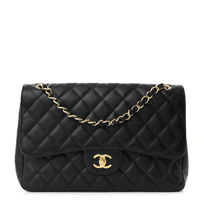 Chanel Caviar Quilted Jumbo Double Flap Black 1 of 11