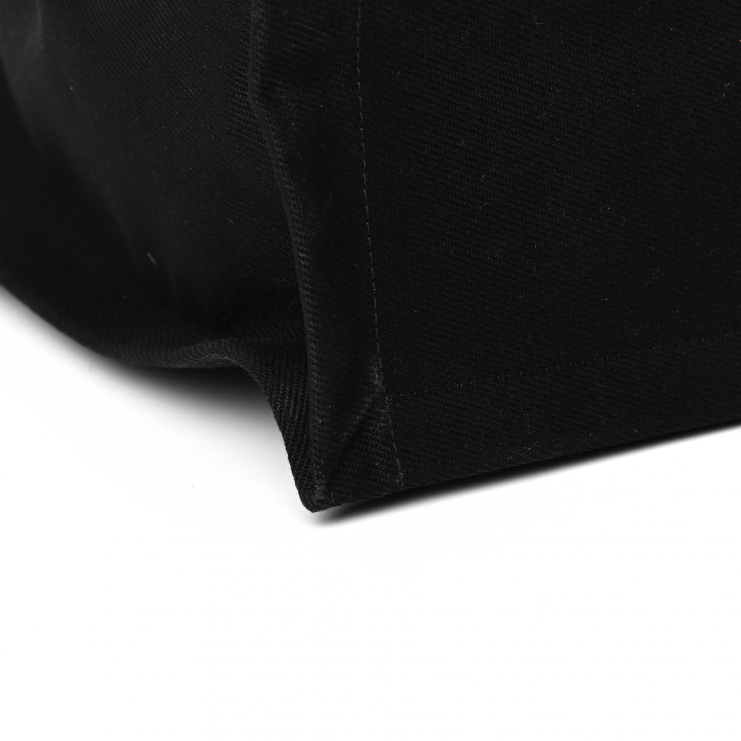 Linen Calfskin Rive Gauche Tote Black