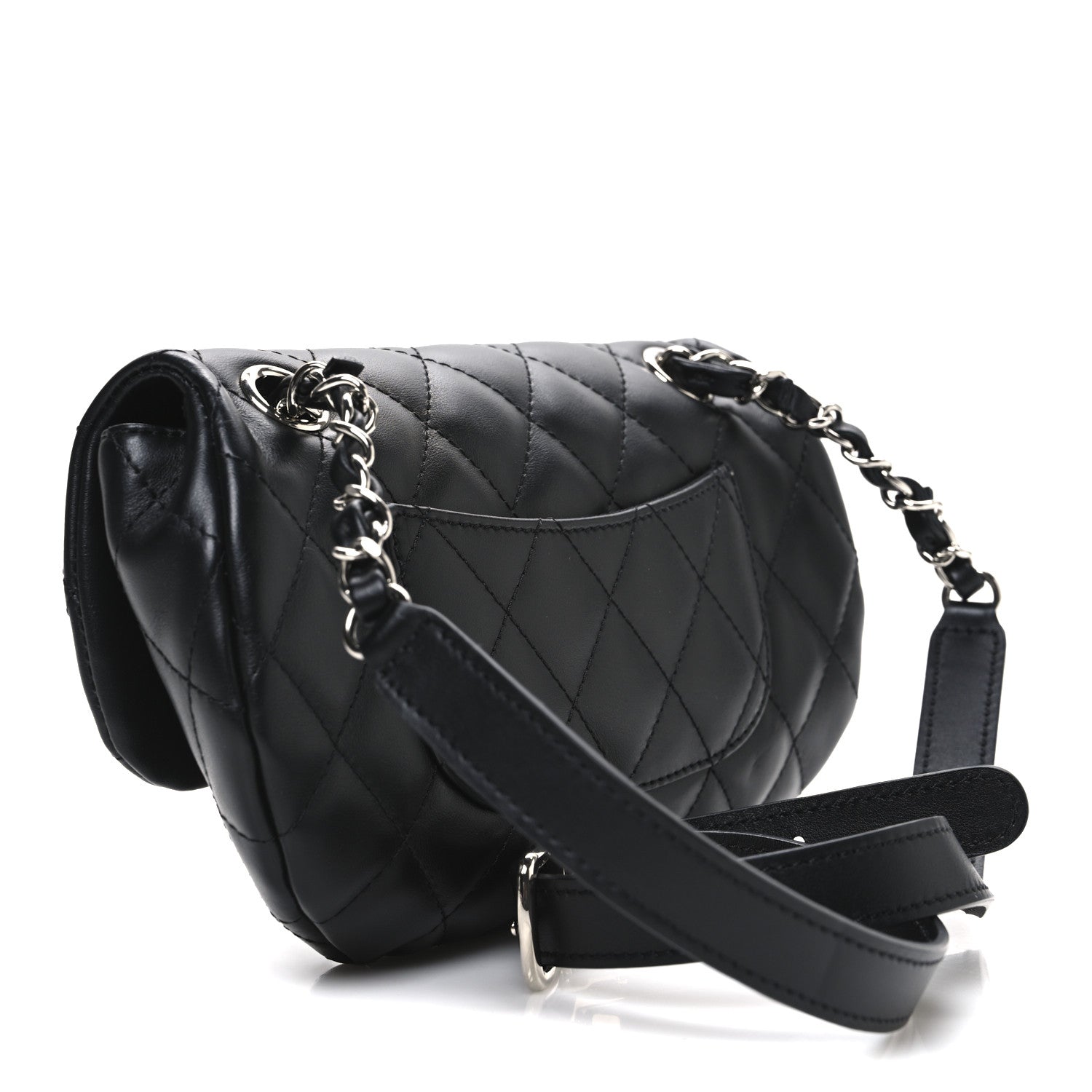 Chanel Calfskin Quilted CC Uniform Flap Belt Bag Black 3 of 11