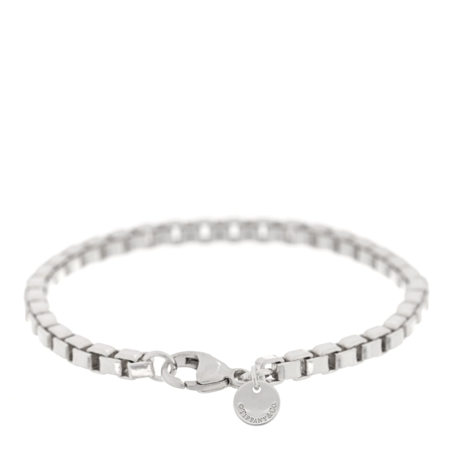 Tiffany Sterling Silver 4mm Venetian Link Bracelet 2 of 4