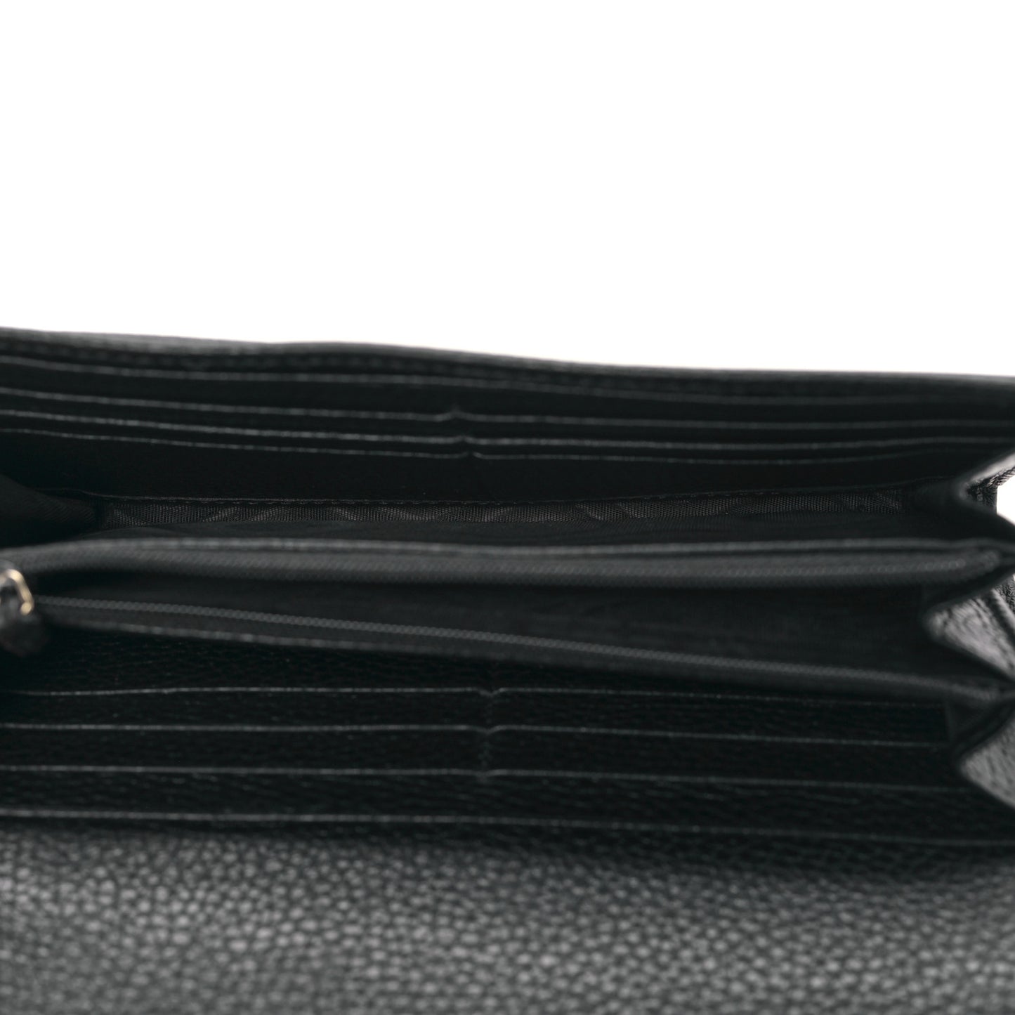 Pebbled Calfskin Large Soho Continental Wallet Black