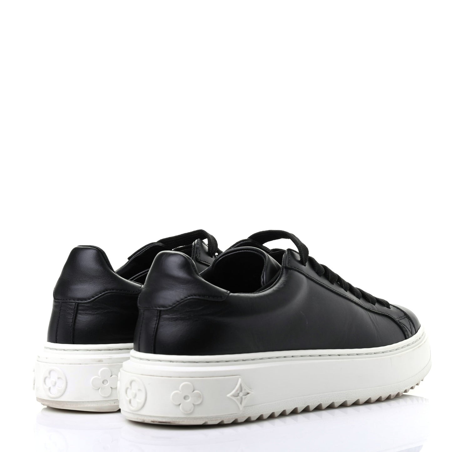 Calfskin Time Out Sneakers 35.5 Black