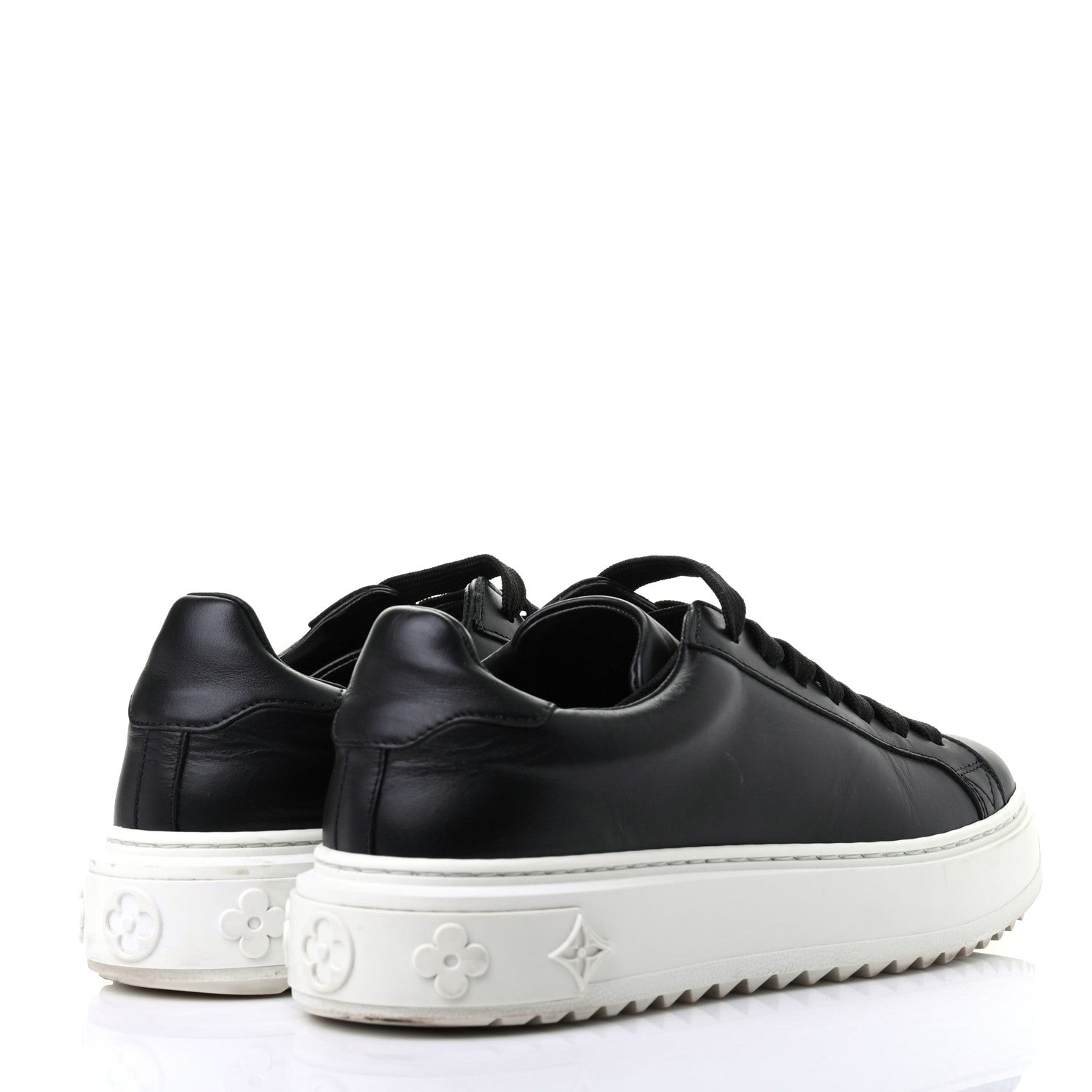 Louis Vuitton Calfskin Time Out Sneakers 35.5 Black 4 of 10