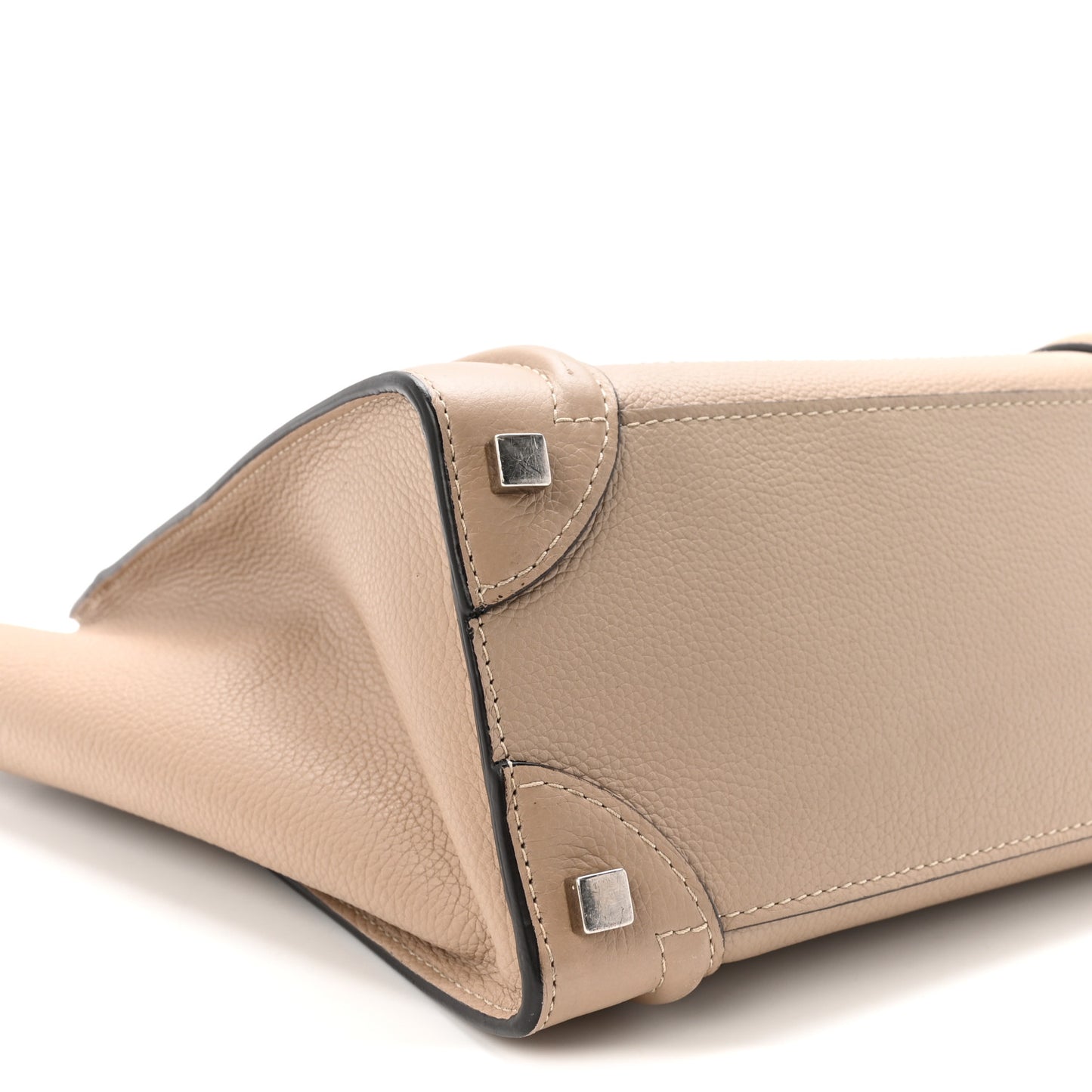 Drummed Calfskin Micro Luggage Dune
