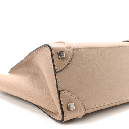 Celine Drummed Calfskin Micro Luggage Dune 8 of 9