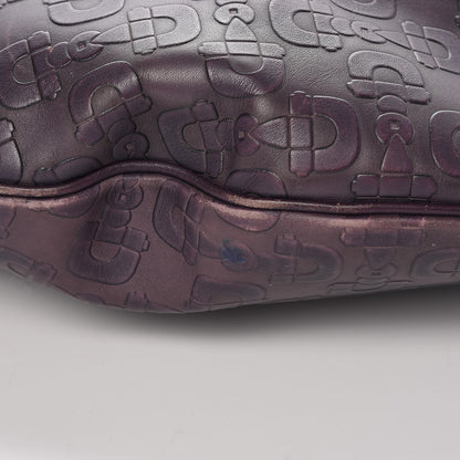Gucci Calfskin Horsebit Embossed Glam Hobo Purple 12 of 16