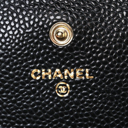 Chanel Caviar Quilted Large Gusset Flap Wallet Black 6 of 8