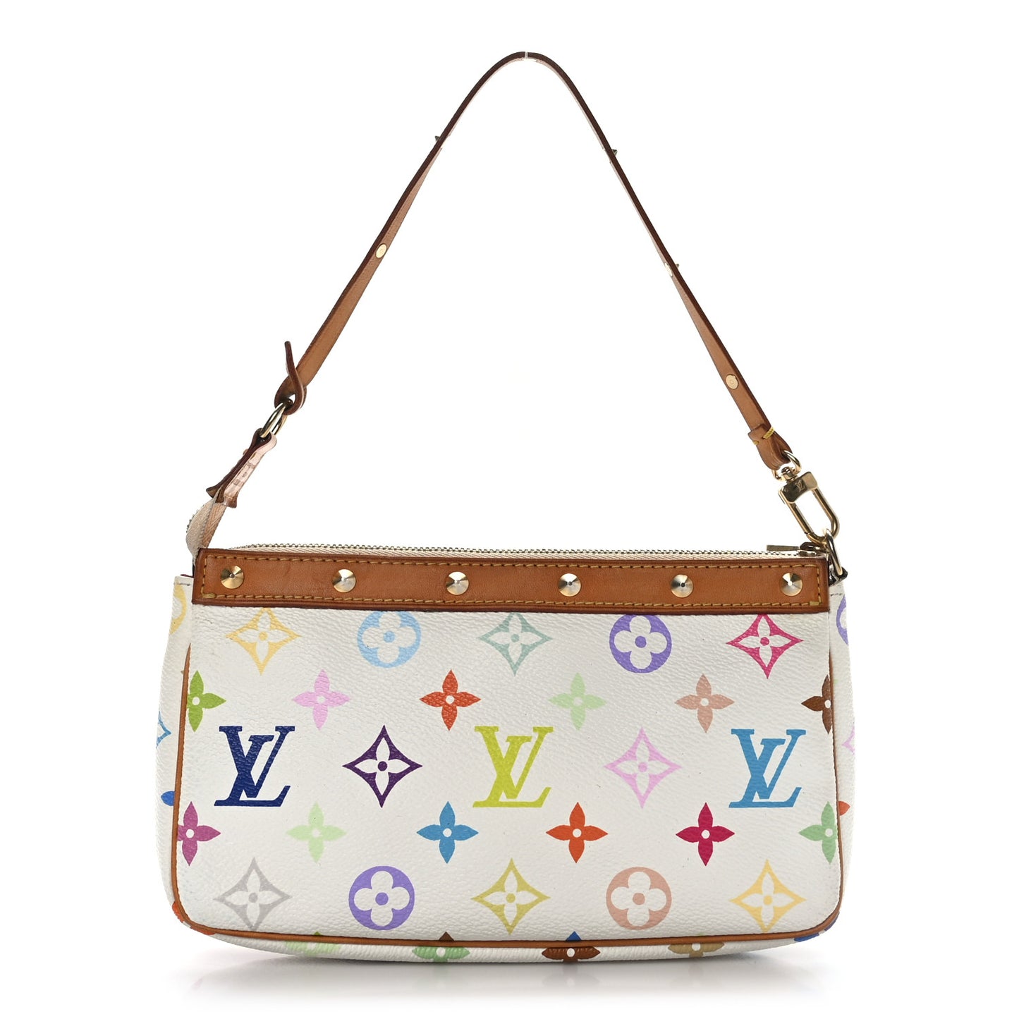 Monogram Multicolor Pochette Accessories White