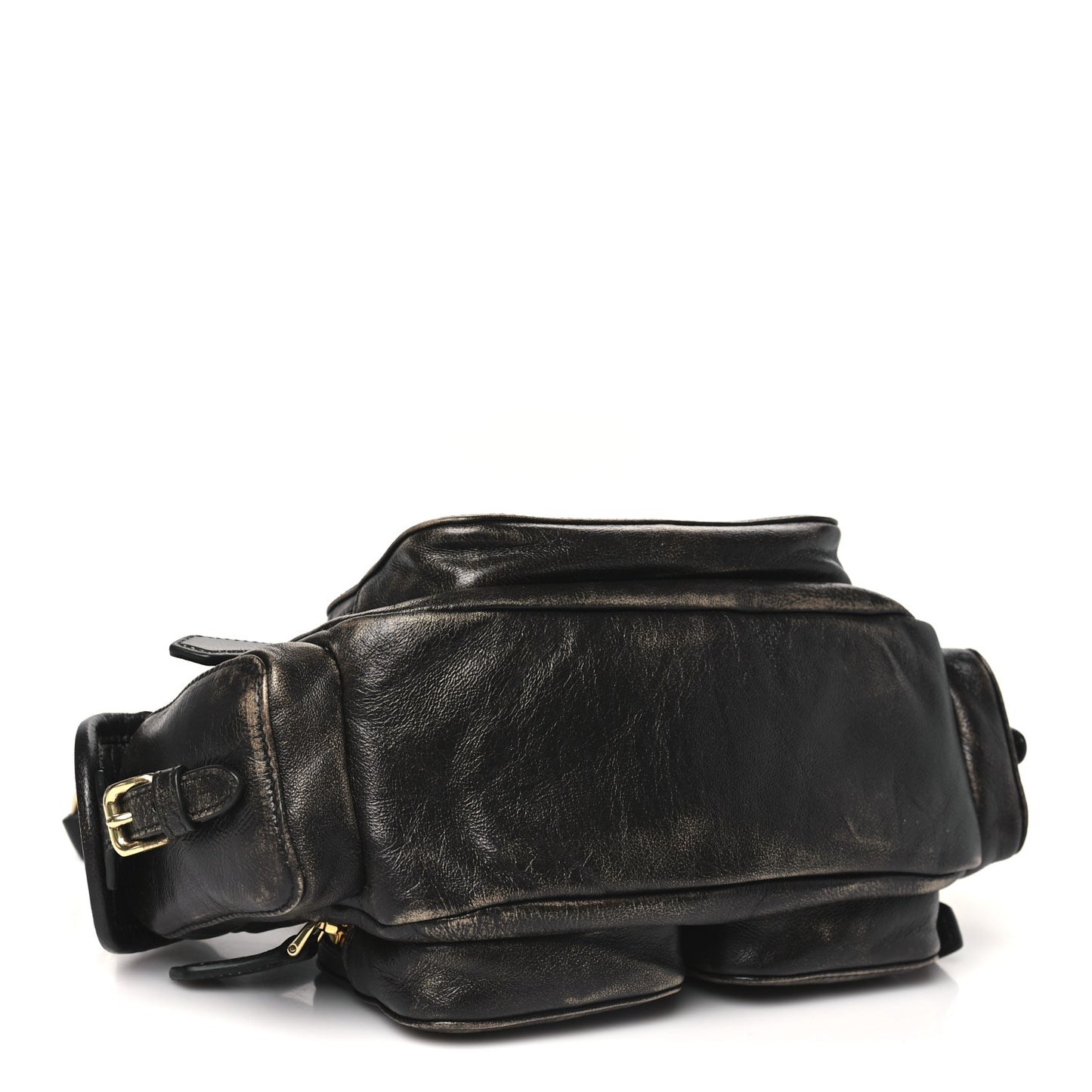 Distressed Nappa Pocket Bag Sand Coffee