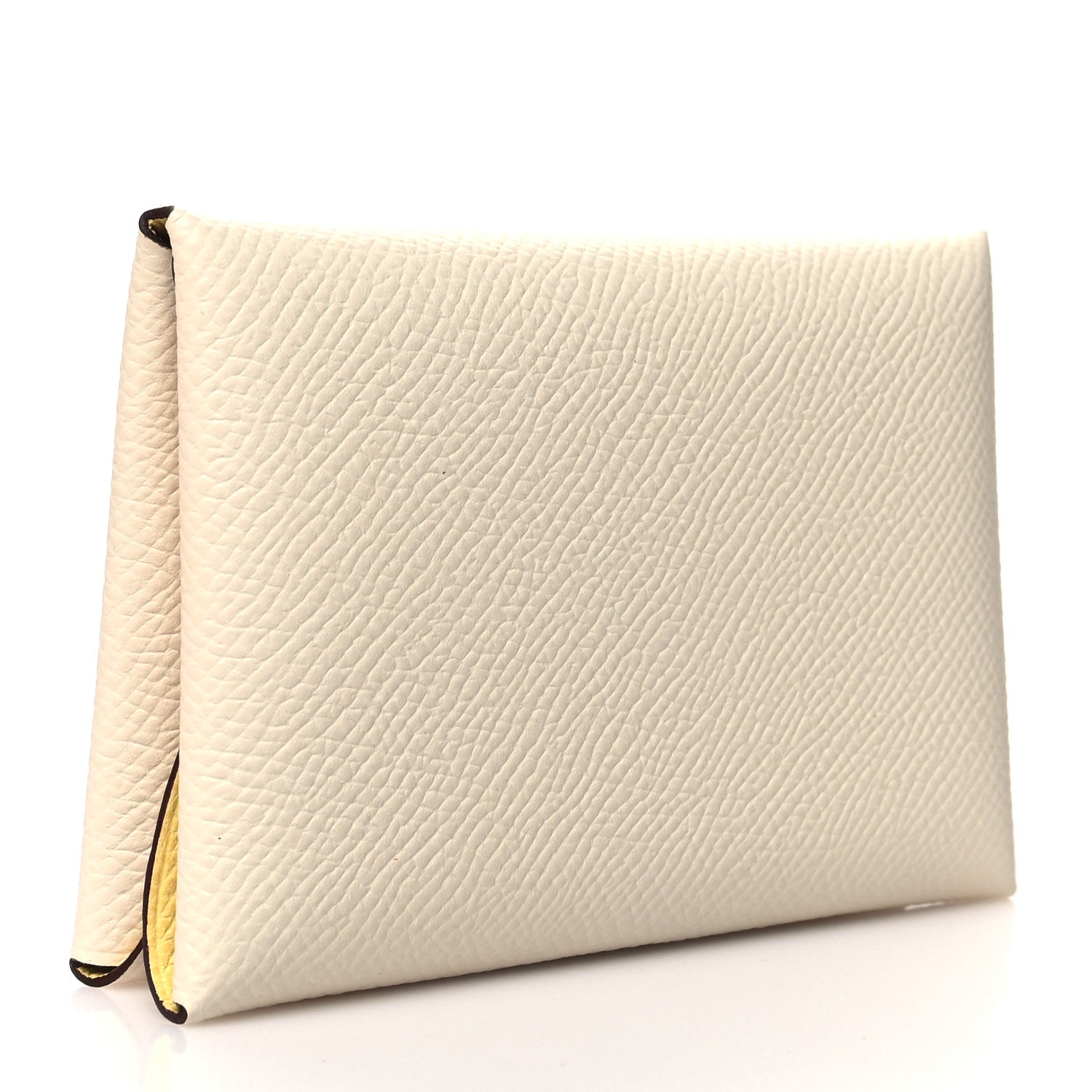 Hermes Epsom Verso Calvi Duo Card Case Nata Jaune Poussin 3 of 11