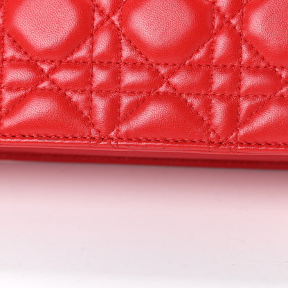 Christian Dior Lambskin Cannage Large Dioraddict Flap Red 14 of 16