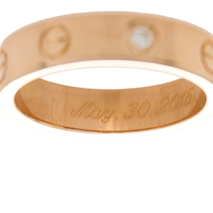 Cartier 18K Pink Gold Diamond 4mm LOVE Wedding Band Ring 49 5 5 of 6