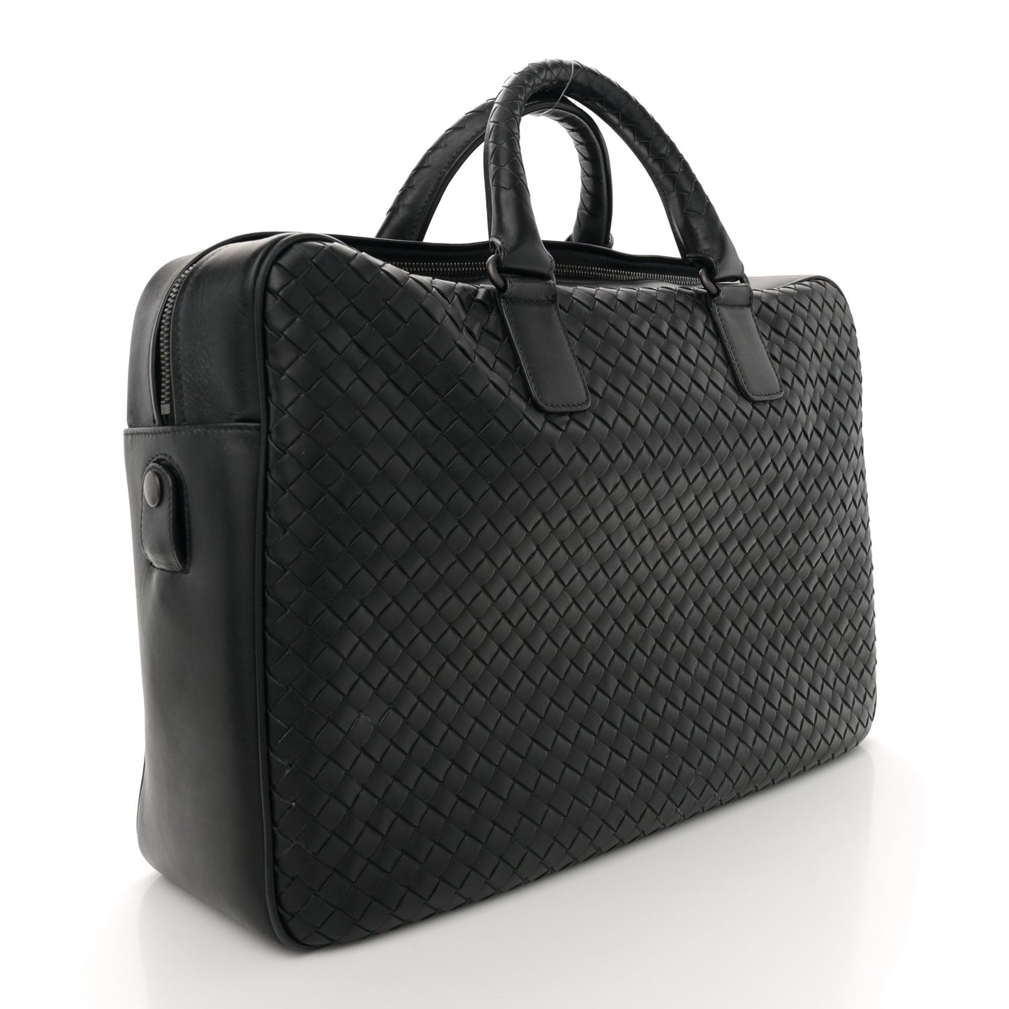 Nappa Intrecciato Briefcase Black