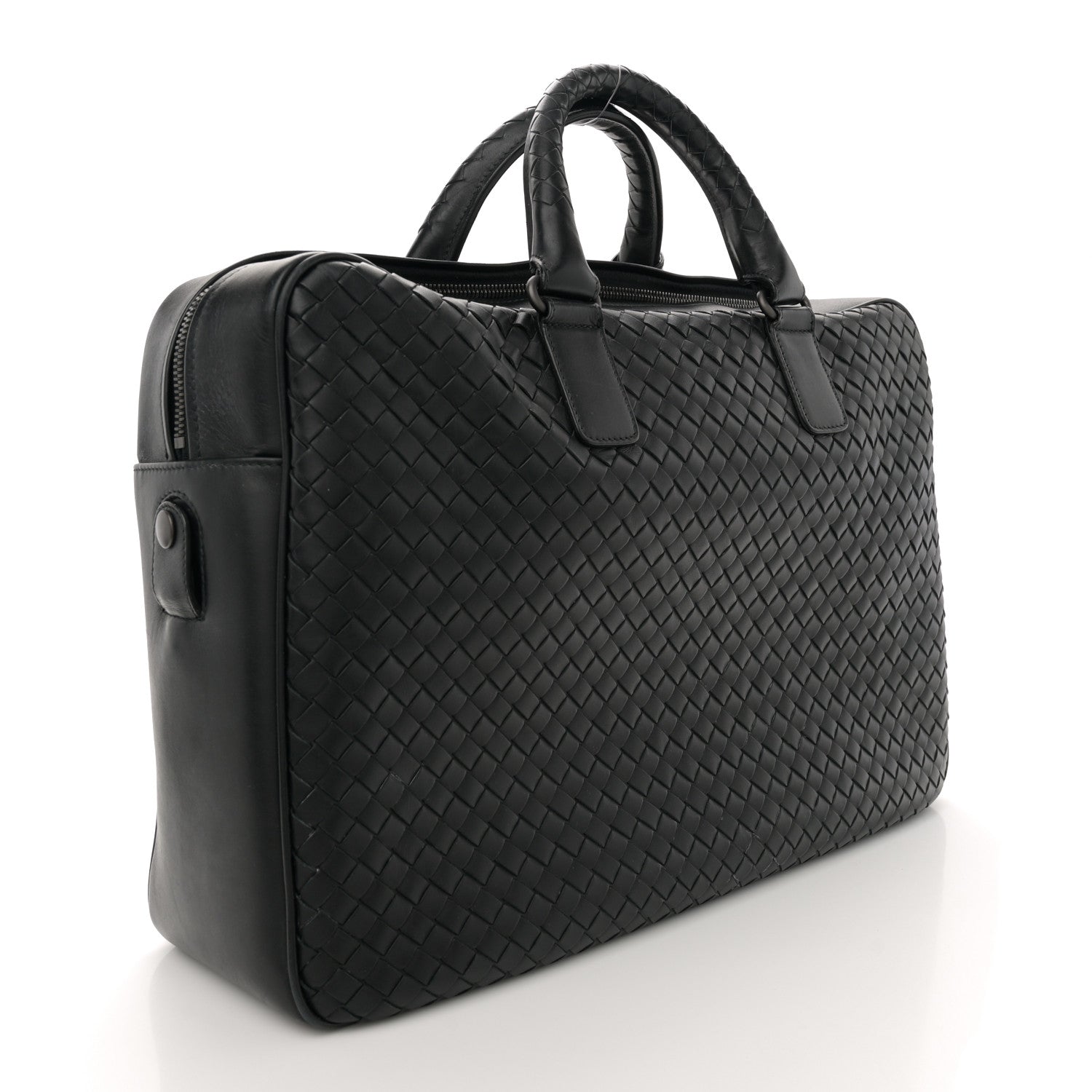 Bottega Veneta Nappa Intrecciato Briefcase Black 3 of 11