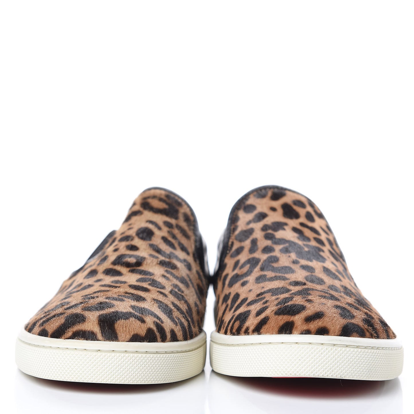Pony Hair Jaguar Print Womens Master Key Flat Skate Sneakers 36.5 Brown Black
